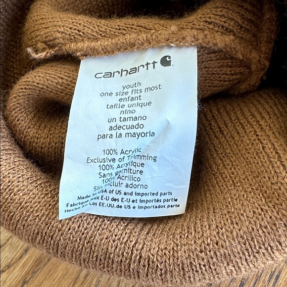 Carhartt Kids Tan Brown Knit Hat Beanie - Picture 3 of 3